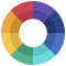 a circle colour palette logo